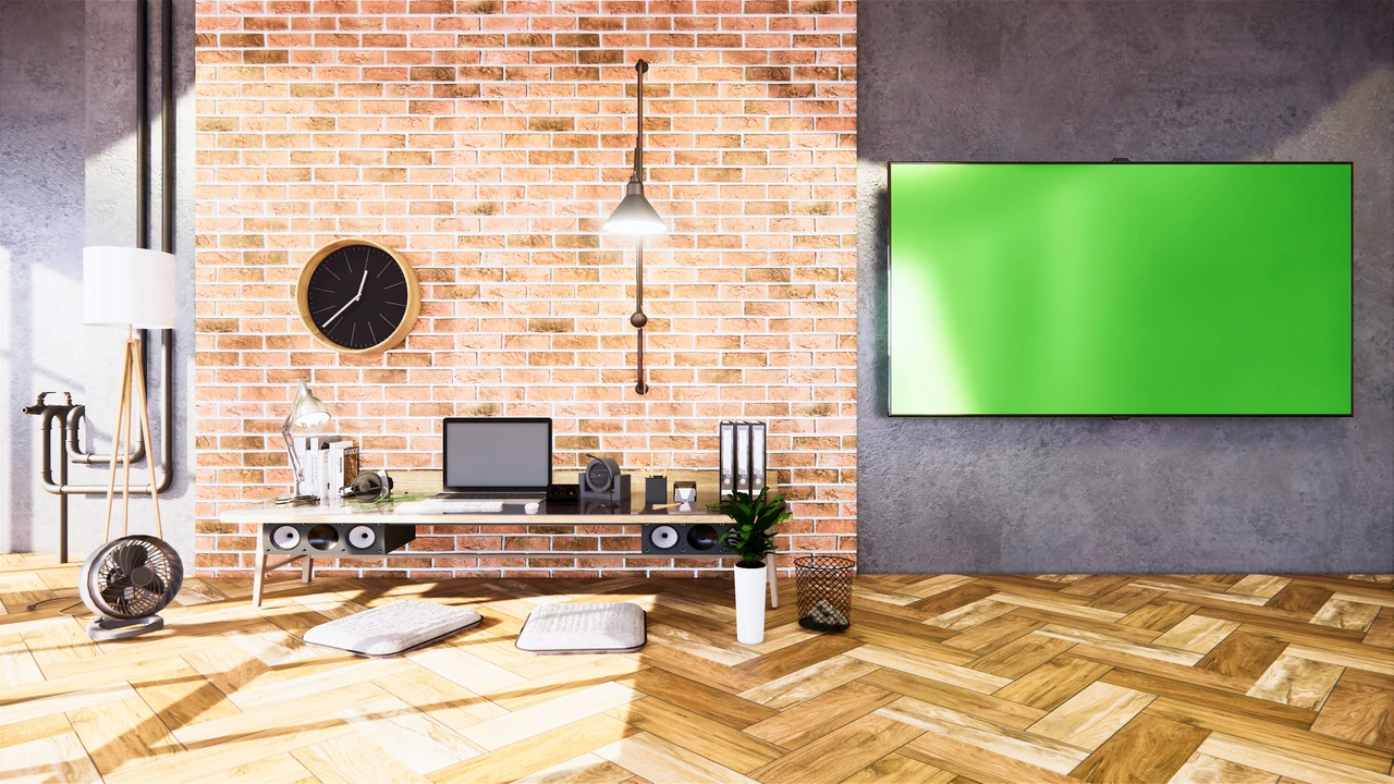 An industrial style living room