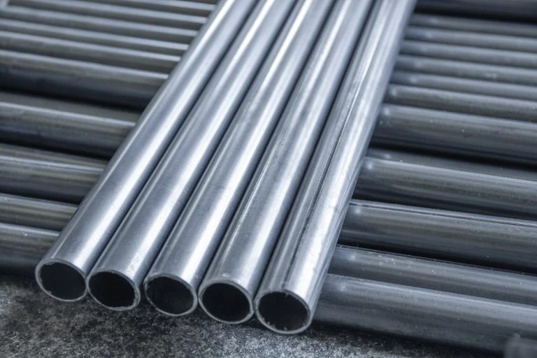 stack of steel pipes