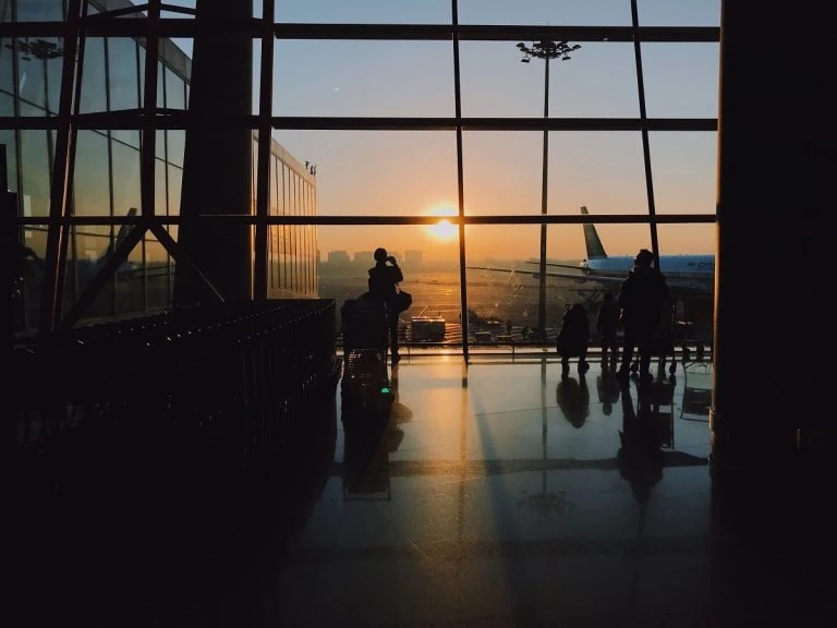 artistic photo from inside a building