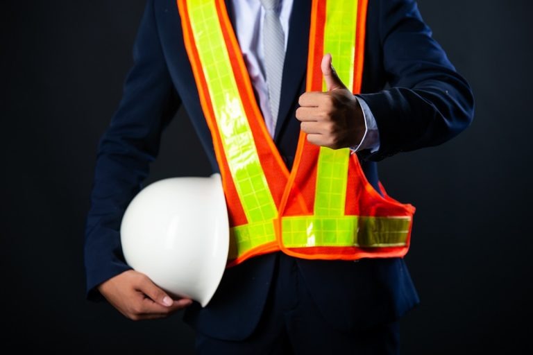 construction worker thumbs up