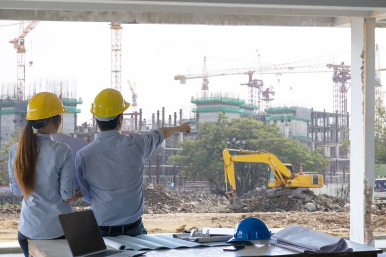 engineers in a construction project