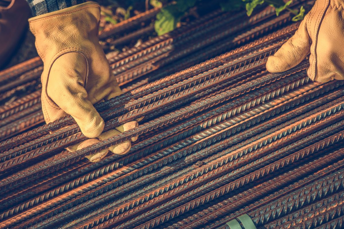 Steel reinforcement in construction project